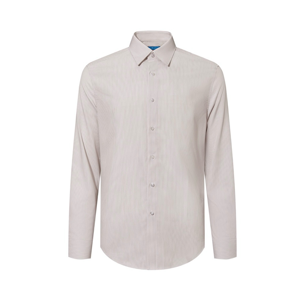 G2000 เสื้อเชิ้ตผู้ชายสีเบจ ทรง SMART FIT เสื้อเชิ้ตแขนยาวผู้ชาย Non Iron