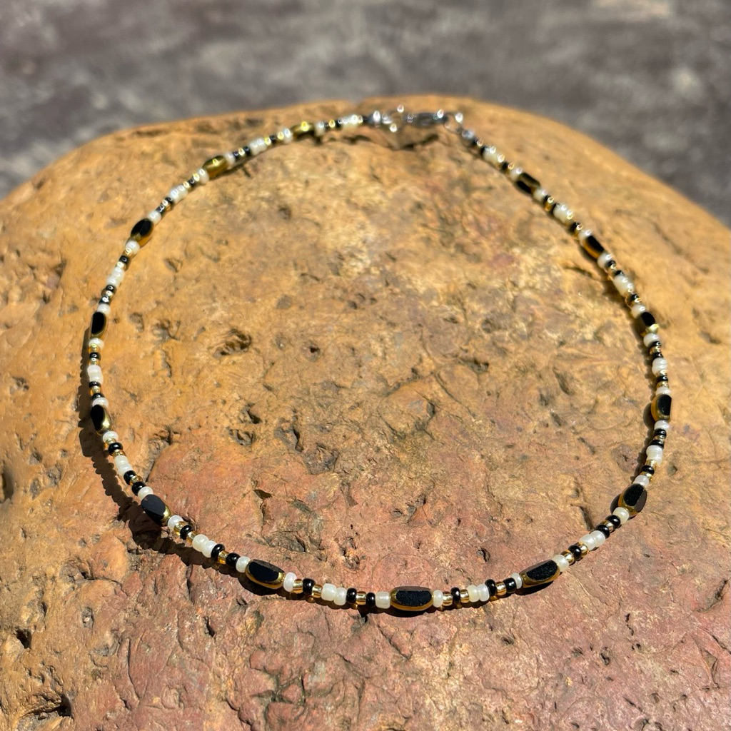 (อุดหนุนงานไทย) สร้อยคอลูกปัด หรูหรา สร้อย ลูกปัดแก้ว acrylic เครื่องประดับแฟชั่น แฮนด์เมด