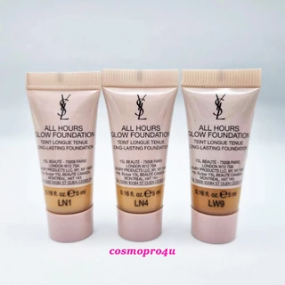 (เลือกสี/ขนาด) รองพื้น YSL All Hours Glow Foundation ขนาดทดลอง แพ็คเกจสีครีม