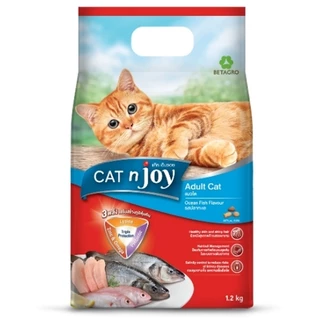 [จัดส่งจากคลัง] CAT N JOY แค็ทเอ็นจอยอาหารแมวโตรสปลาทะเลรวมมิตร 1.2กก. [8859104000483]