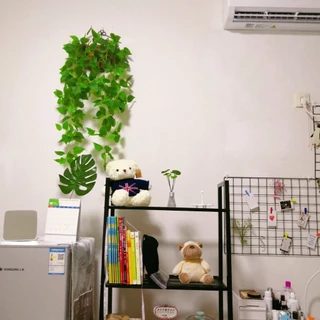 ต้นไม้เทียมสูง 88 ซม. ใบปลอม ต้นไม้เทียมแขวนผนัง พลาสติก ป้องกันรังสียูวี ตกแต่งสวนและห้องในร่มและกลางแจ้ง