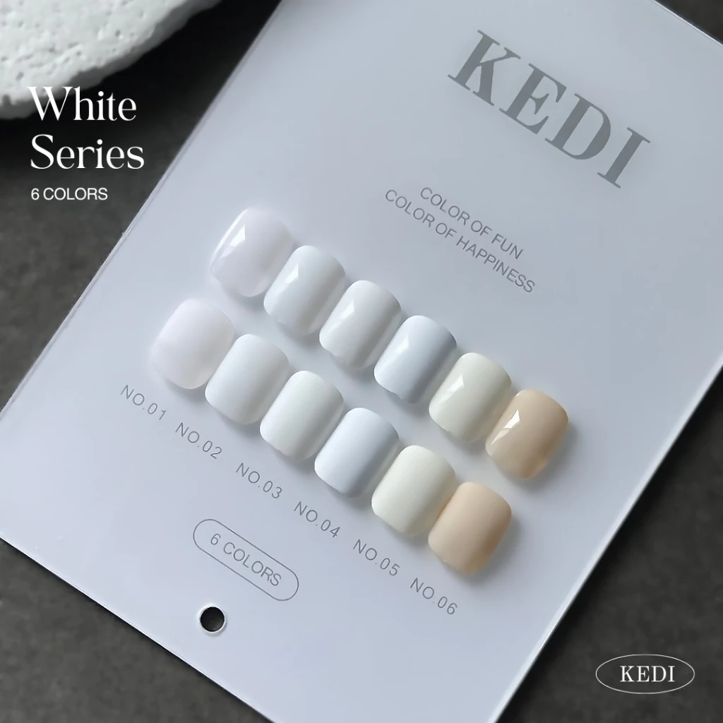 แยกขวด KEDI White Tone สีเจลโทนขาวมินิมอล