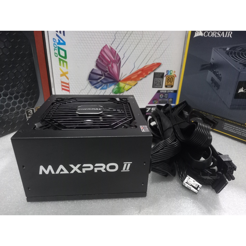 PSU ประกัน 4เดือน Enermax Maxpro II 700W 80+White มือ2 สายเเพรดำ / power supply / พาวเวอร์ซัพพลาย