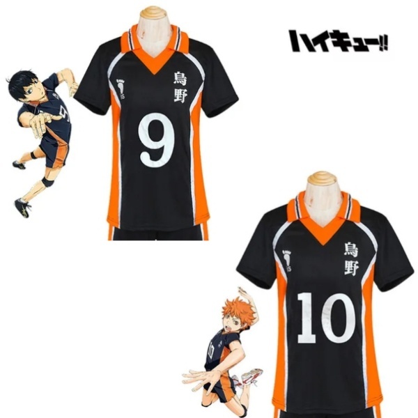อะนิเมะ  Haikyu  Karasuno  เครื่องแบบ Hinata ฮาโลวีนเสื้อคอสเพลย์วอลเลย์บอลเสื้อ