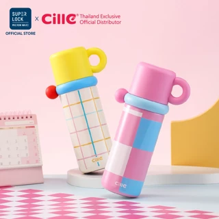 [รับประกัน 1 ปี] Cille Vivid แก้วสแตนเลส316 เก็บร้อน-เย็น หูจับ มีหลอด Vacuum Bottle 350-500ml 25133