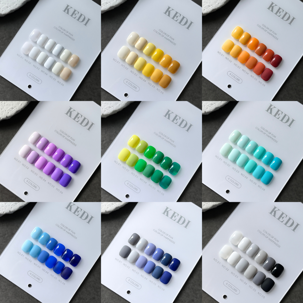 KEDI รวมสีเจลยกชาร์ต เซ็ต 6 สี 9 สี และ 12 สี