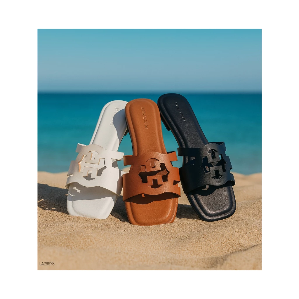 HaloBangkok รองเท้า Sandals หนังพียู รุ่น LA29975