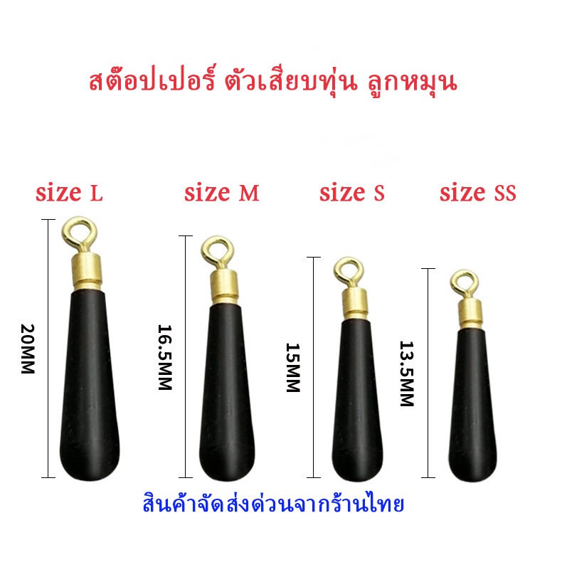 🐟ตัวเสียบทุ่น พร้อมลูกหมุนในตัว  ขนาด SS,S,M,L ราคาต่อ 1 ชิ้น ที่เสียบทุ่น| ใช้งานง่าย ไม่หลุด | สำหรับชิงหลิว สปิ๋ว
