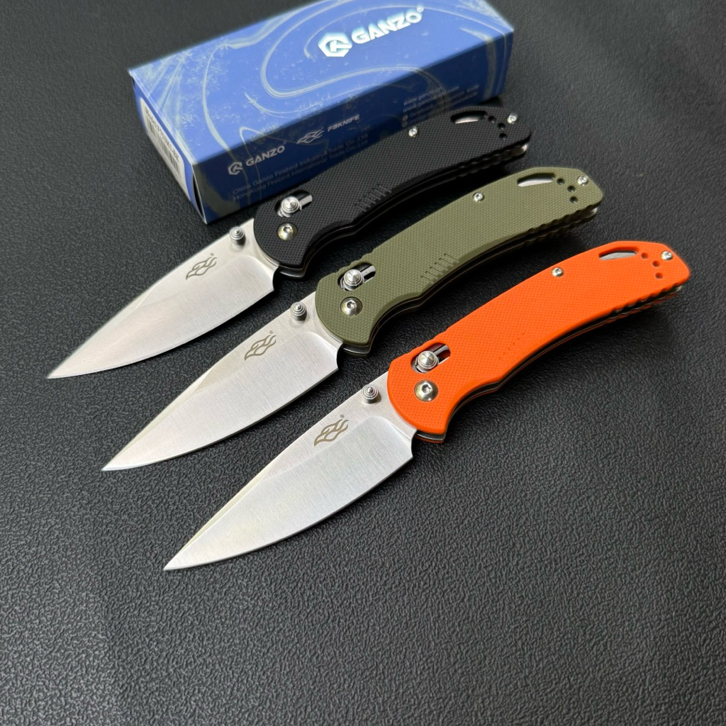 มีดพับGanzo F753M1 ของแท้100% วัสดุใบมีด 440C (58-60 HRC) วัสดุด้ามจับ G10 ใบมีดยาว 3 นิ้ว