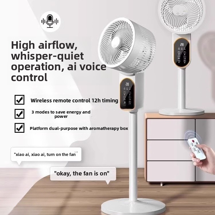 2025 New model electric fan, household floor fan, air circulation fan, cooling bedroom, desktop smar