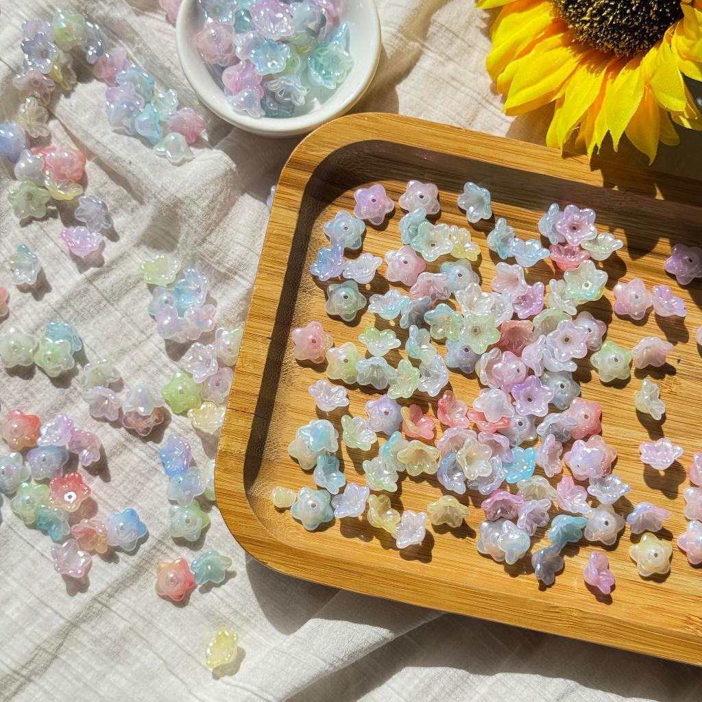 (ส่งจากไทย!!) ลูกปัดดอกไม้อะคริลิค งาน AB  20 ชิ้น 12 มิล