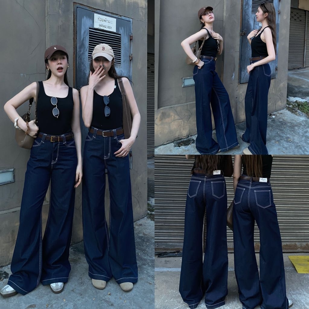 Y2.NEW CLASSY JEANS กางเกงยีนส์ขากระบอก