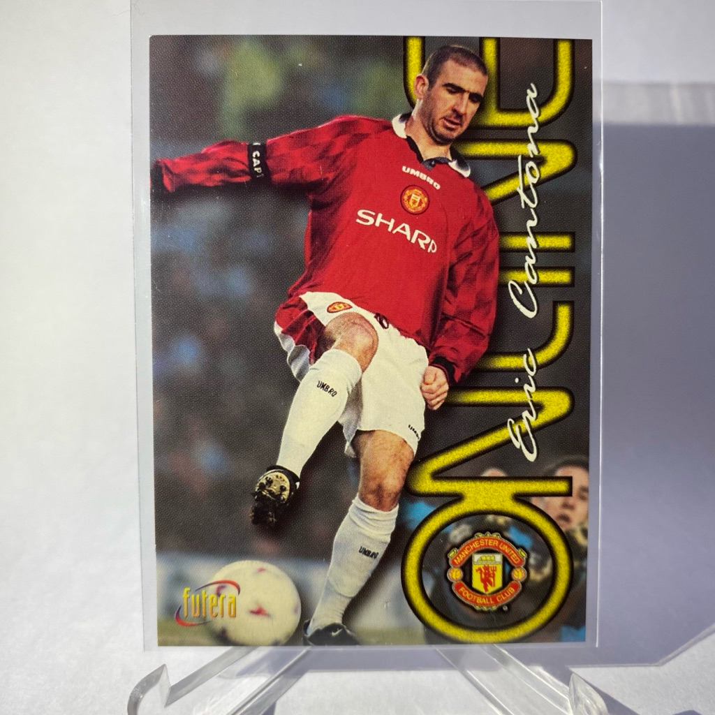 การ์ดนักฟุตบอลสำหรับสะสม ERIC CANTONA, MANCHESTER UNITED, FUTERA 1997