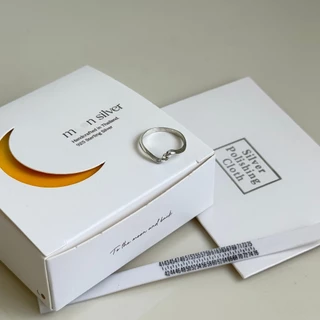 Moonsilver แหวนรุ่น Nebula แหวนเงินแท้925 ฝังเพชร CZ แหวนมินิมอล