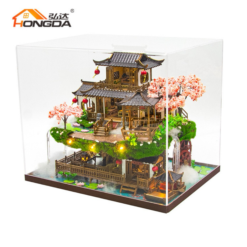 รุ่นใหม่อัพเกรด รุ่น L2502  Fairyland ดินแดนแห่งเทพนิยาย มีฝาครอบกันฝุ่น บ้านจีนโบราณ เทพเซียน