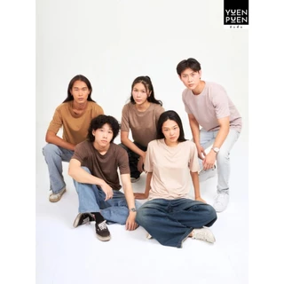 YuenPuen ยืนพื้นเสื้อยืดคอกลม 30 สี ไม่ยืด ไม่ย้วย เสื้อสีพื้น ผ้าCotton ผสม Polyester ผ้านุ่ม