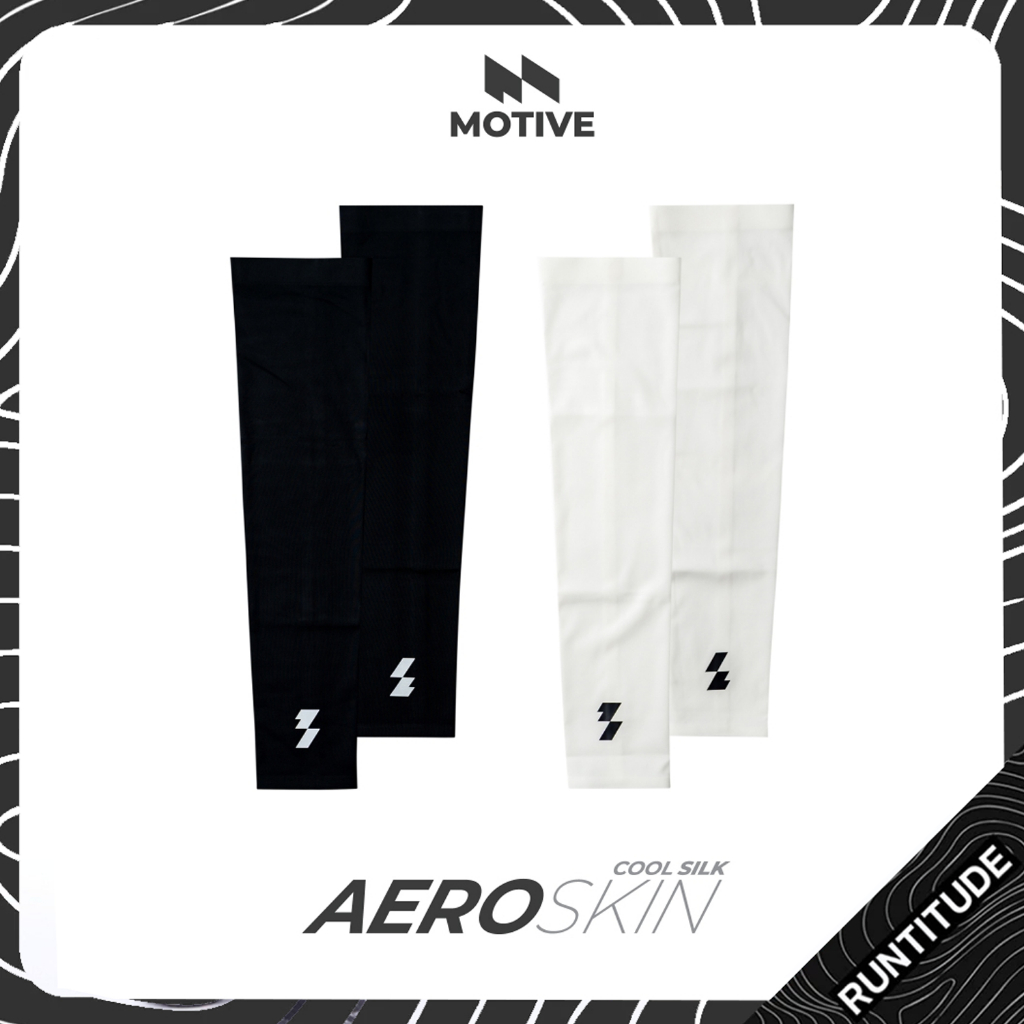 MOTIVE ปลอกแขน Arm Sleeves รุ่น AeroSkin Cool Silk ปลอกแขนกันแดด ปลอกแขนวิ่ง ไร้รอยต่อ