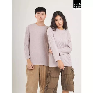 YuenPuen เสื้อยืดแขนยาว 30 สี ยืนพื้น ไม่ยืด ไม่ย้วย ไม่ต้องรีด สีพื้น เนื้อผ้านุ่ม