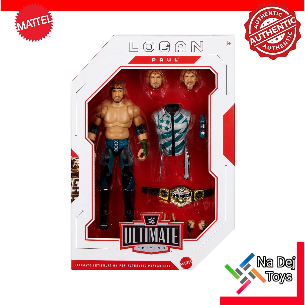Mattel WWE Ultimate Edition Logan Paul 6" Figure มวยปลํ้า อัลติเมท อีดิทชั่น โลแกน พอล ค่ายแมทเทล ขน