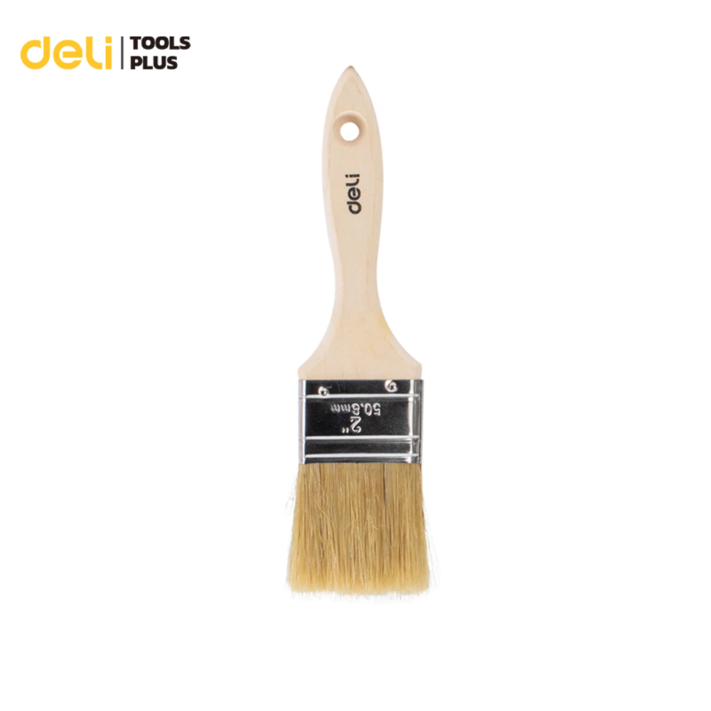 Deli แปรงทาสีอย่างดี แปรงทาสีบ้าน ทาสีตัดขอบ 1นิ้ว 2นิ้ว 3นิ้ว 4นิ้ว ด้ามไม้ ด้ามพลาสติก Paint Brush