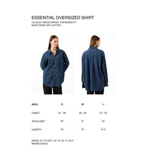 AMR DE SAISON ( AIMER ) - Oversized Shirt in Indigo Denim