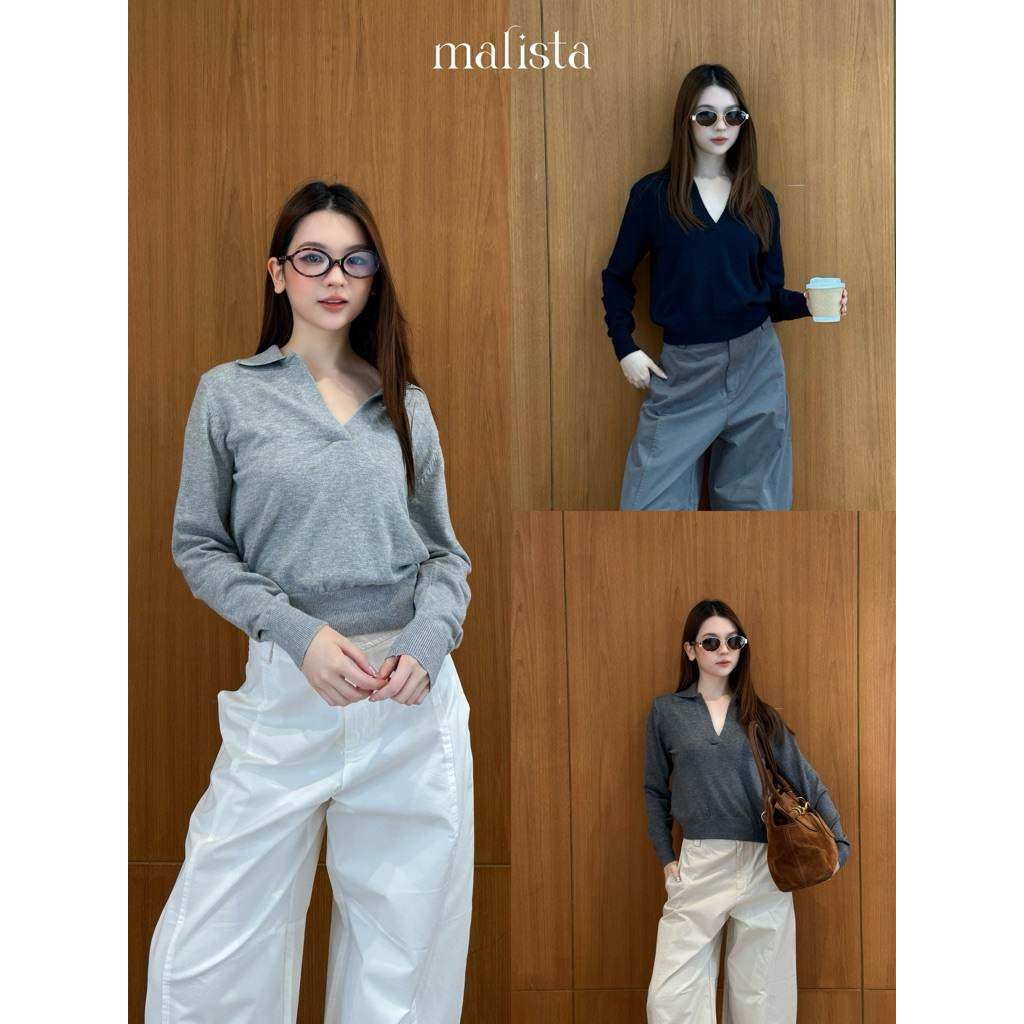 MALISTA – Serene knit เสื้อไหมพรม ราคา ถูกที่สุด ดีลบีเคเค แกลเลอรีภาพที่ 2