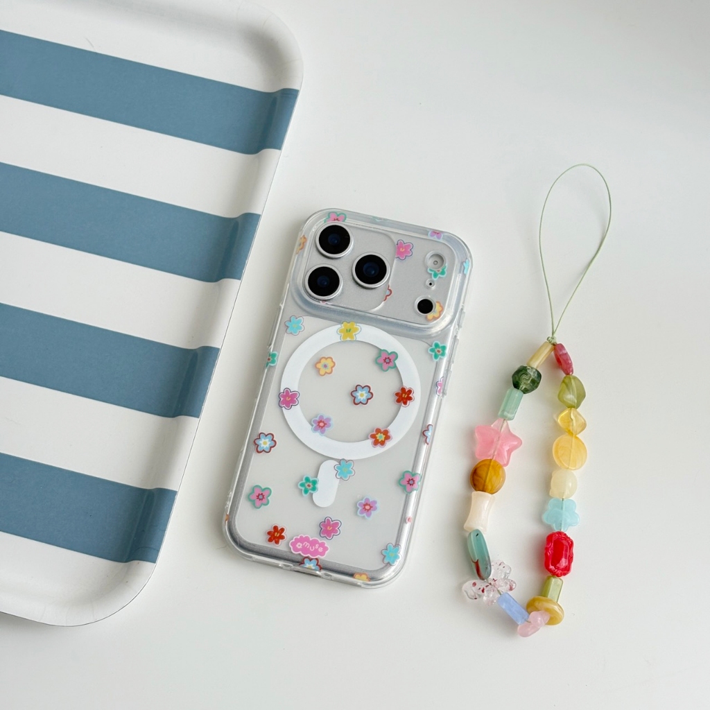 *รบกวนอ่านก่อนกดสั่งซื้อด้วยค่ะ* amuse.stuff-many flower magnetic case เคสแม่เหล็กกันกระแทก