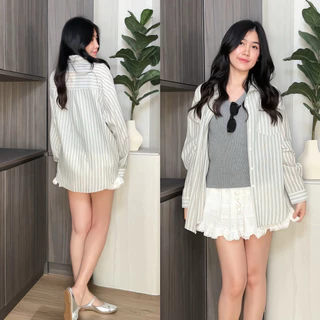 PASSION SHIRT | เสื้อเชิ้ตทรงโอเว่อร์ไซส์ ลายปักน่ารักมากก เนื้อผ้าใส่สบาย ไม่ร้อน