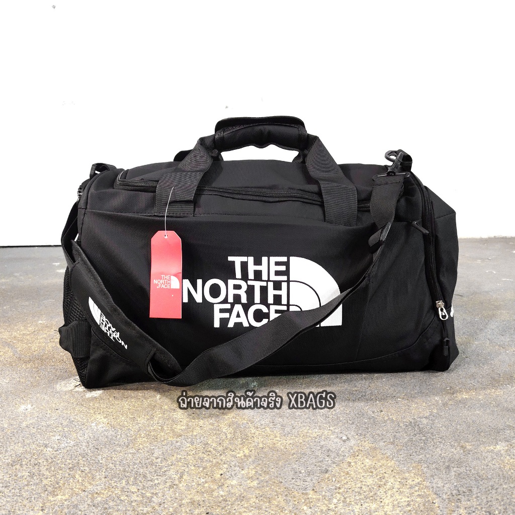 Tnf duffel bag ผ้าหนา เคลือบกันน้ำ มีช่องใส่รองเท้า+สายสะพายยาว