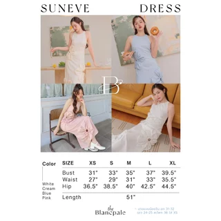 ( พร้อมส่ง)TheBlancPale : Suneve Dress เดรสดอกไม้รุ่นเดรสยาว เดรสสวย เดรสไปทะเล