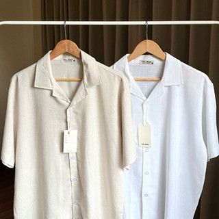 Linen collection - เสื้อลินินแขนสั้นสีพื้น