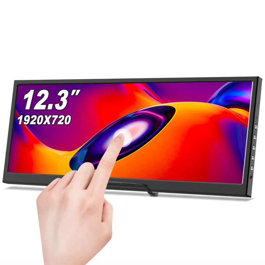 Potitzca จอสัมผัส IPS1920X720P HD ขนาด 12.3 นิ้วสําหรับ PC Notebook Chassis Display รับประกัน 3 ปี
