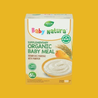 Baby Natura (1กล่อง) ข้าวกล้องบดผสมฟักทองออร์แกนิค120กรัม -ฟักทอง (F-B907-M90-N3)