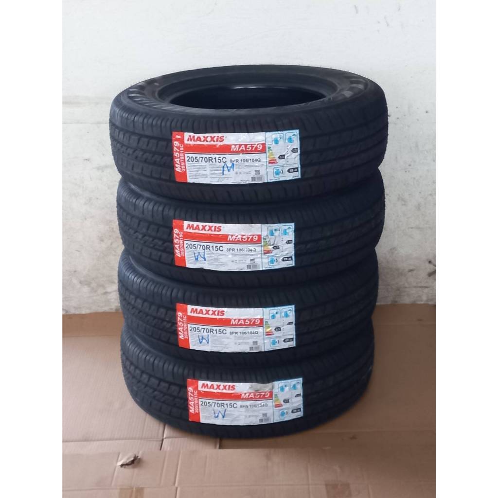 ยาง MAXXIS MA-579 Size 205/70R15C ยางนอก 4 เส้น ราคาสุดคุ้ม ( ขอบ15 ) ยางใหม่ จำนวน 4 เส้น แถมจุ๊กยาง 4 ตัว ยางใหม่ ราคา ถูกที่สุด ดีลบีเคเค รูปภาพหลัก