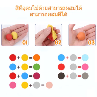 โคลนอวกาศ ดินเบาพิเศษ ดินน้ำมันสี ของเล่นโคลน 36 สี ปลอดสารพิษ การผลิตด้วยมือของเด็ก DIY