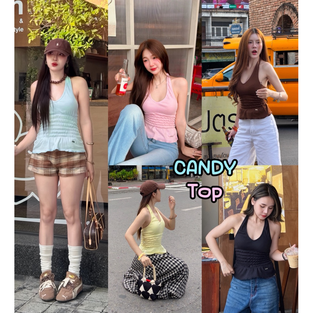 Candy Top (320฿) เสื้อคล้องคอ สม็อครอบตัว✨