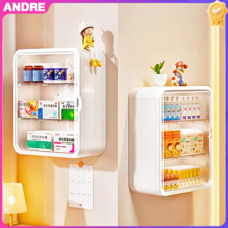 ANDRE ตู้ยาสามัญประจำบ้าน ตู้ยา กล่องยา ติดผนัง กล่องเก็บของ ชั้นวางของ สินค้าของแท้คุณภาพดี จัดระเบียบเก็บยาให้เป็นที่