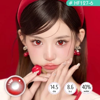【ฮิตสุด!】Red คอนแทคเลนส์ สไตล์เกาหลี ใส่ปาร์ตี้/ออกงาน ค่าสายตา 0-450 (6 เดือน) ส่งไว 48 ชม,HJ70-6
