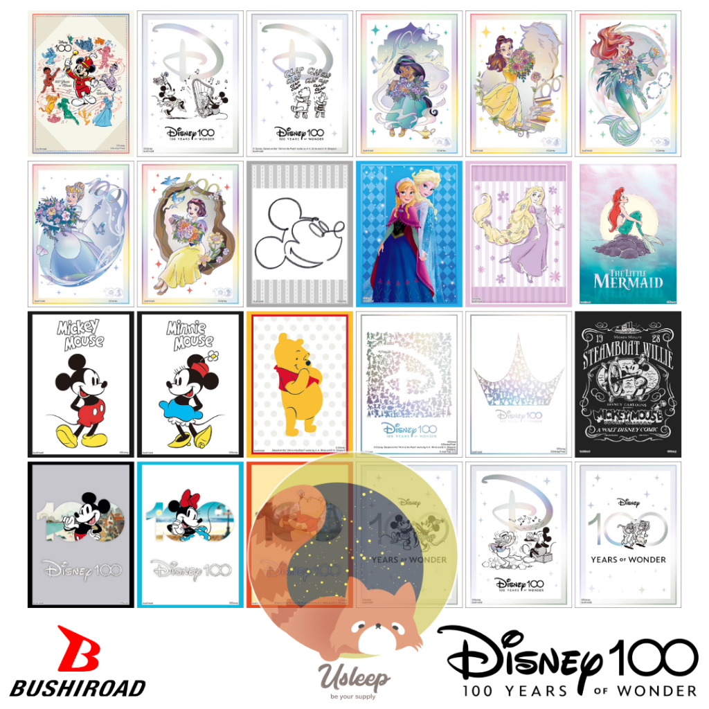 เศษสลีฟ Bushiroad Sleeve Disney : MUSICAL WONDER, Mickey & Minnie, Pooh & Piglet, Jasmine, Belle, Ariel, Frozen