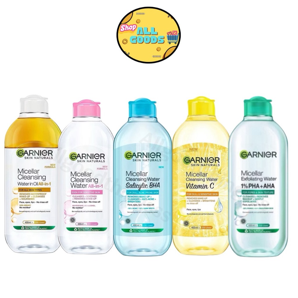 Garnier Micellar Cleansing Water 125ml, 400ml การ์นิเย่ ล้างเครื่องสำอาง คลีนซิ่ง ไมเซล่า