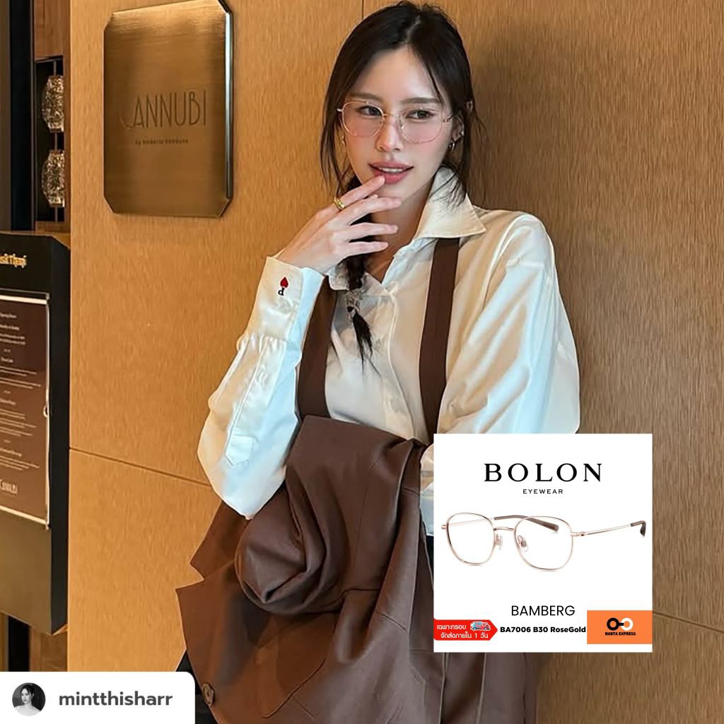 BOLON BA7003 7006 7007 TITANIUM ของแท้ ประกัน1 ปี แว่นตา พร้อมเลนส์สั่งตัด แว่นสายตา สั้น ยาว แว่นกร