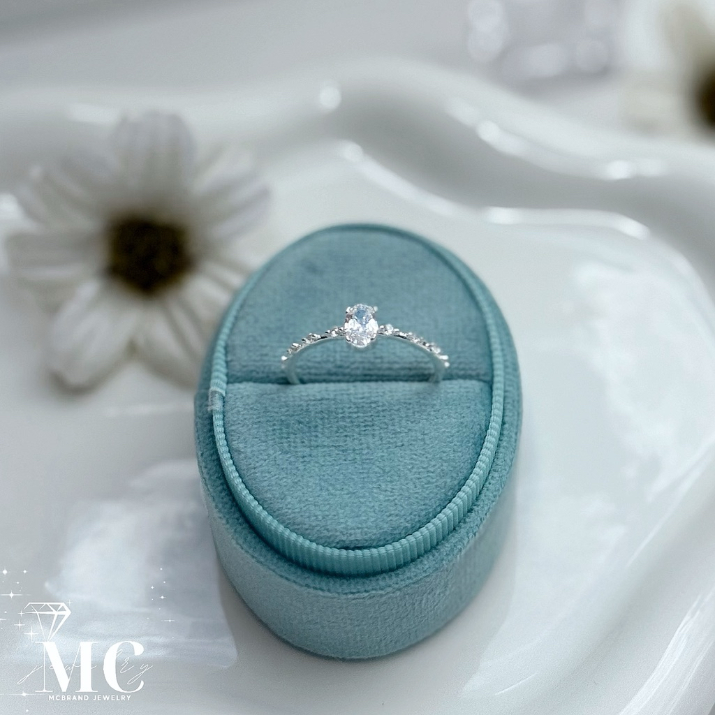 MCbrand.Jewelry 🤍แหวนเงินเเท้ 92.5% รุ่น Ovalyn ✨ความหมายดี นำโชค💎ใส่ติดตัวได้เลย ไม่ลอก ไม่แพ้💎มีใบรับประกันเงินเเท้
