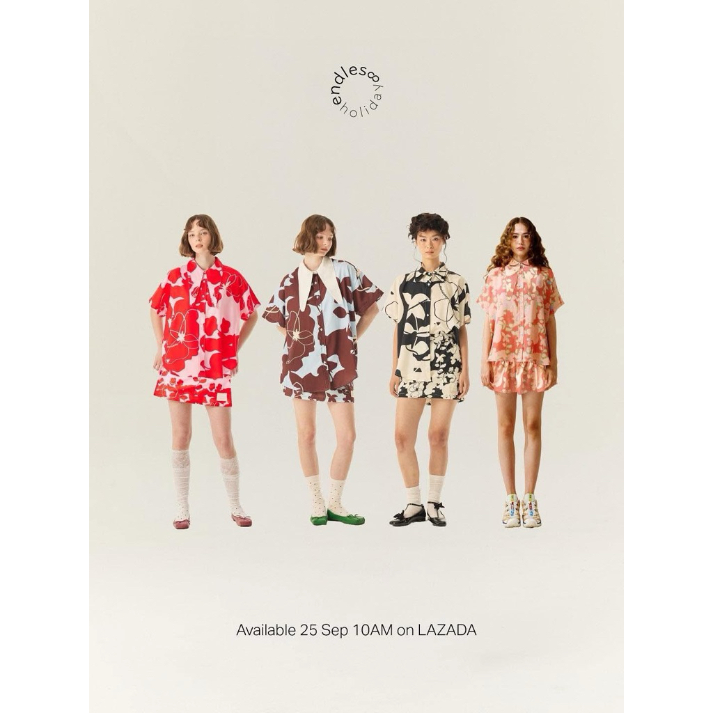 Endless Holiday ❤️เฉพาะเสื้อ ลายดอกไม้ secret garden❤️ New with tag🔖 [พร้อมส่ง]