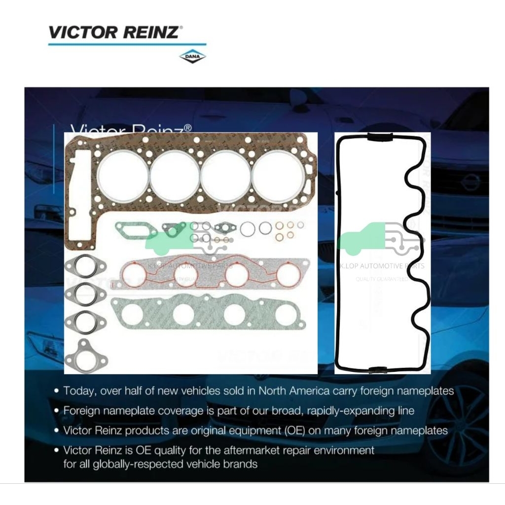 ปะเก็นชุดใหญ่ BENZ 190E W201 2.3, 230CE W124 (M102) (ยี่ห้อ Victor Reinz งานเยอรมัน)