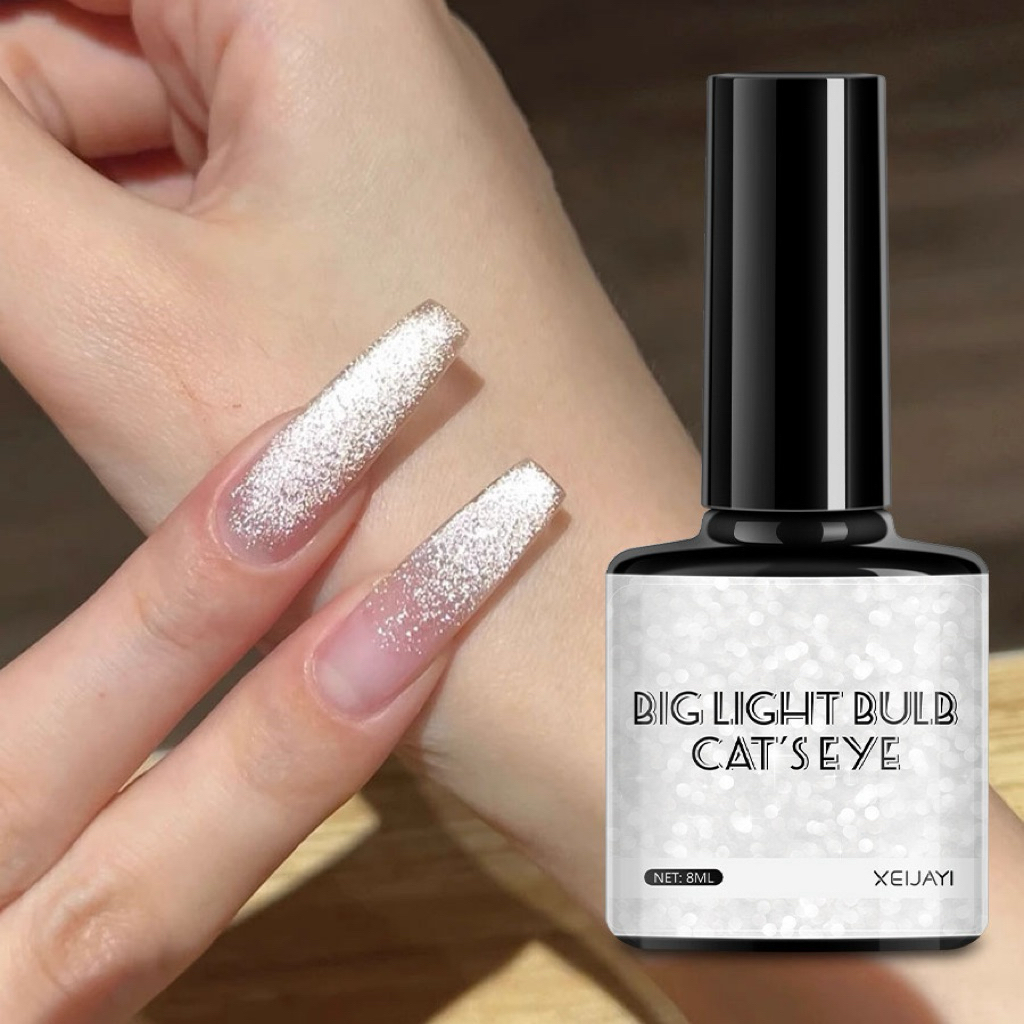 XEIJAYI สีลูกแก้วขาว Big Ligh Bulb Cat Eye ขนาด 8ml.🇹🇭🇹🇭🇹🇭
