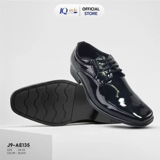 IQ STYLE รองเท้าคัทชูผู้ชายผูกเชือก (หนังแก้ว) รหัส135