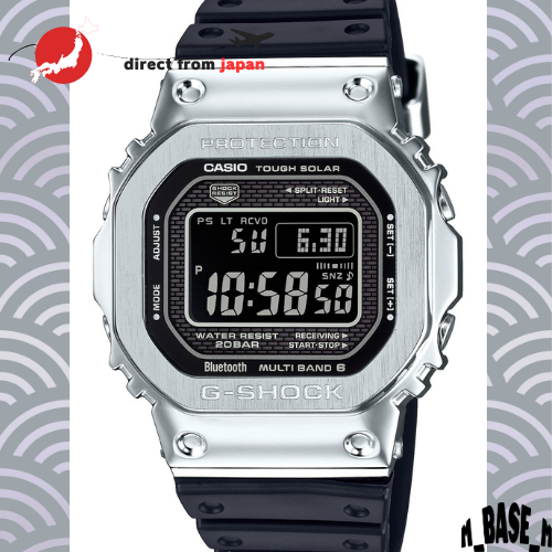 【ของแท้】CASIO G-SHOCK GMW-B5000-1JF สีดำ บลูทูธ โซลาร์เซลล์ กันกระแทก นาฬิกาผู้ชาย