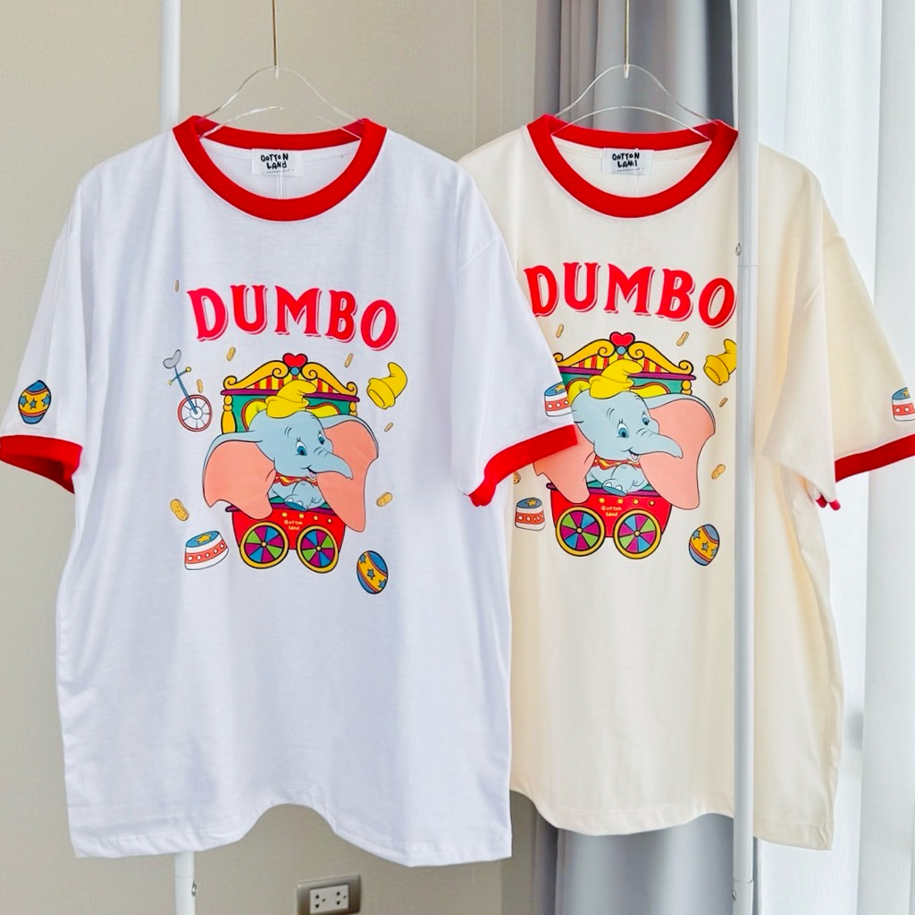 ◡̈ เสื้อQottonland ลายช้างดัมโบ้ /อก44“