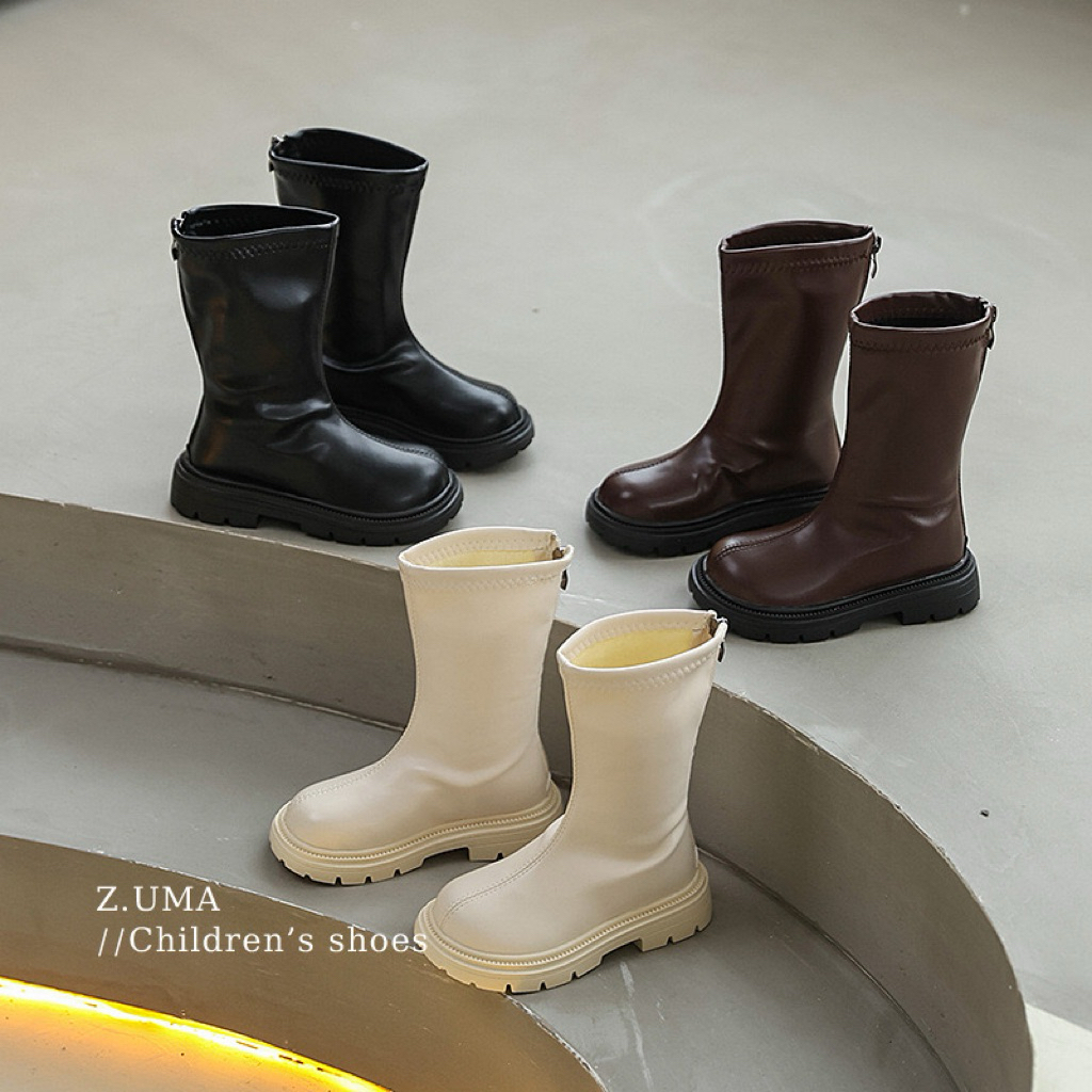 ส่งจากไทย รองเท้าบูทเด็ก ใส่ได้ทั้งหญิงเเละชาย(อ่านรายละเอียดก่อนสั่ง)*ข้อยาวหนัง