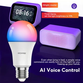 MeeGoo Smart Wi-Fi Light Bulb หลอดไฟอัจฉริยะ RGB ควบคุมด้วยเสียง บลูทูธ เปลี่ยนสีได้ ใช้กับแอป Tuya/Amazon /Alexa